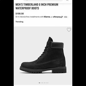 Men’s Genuine Leather Timberland Black Boots